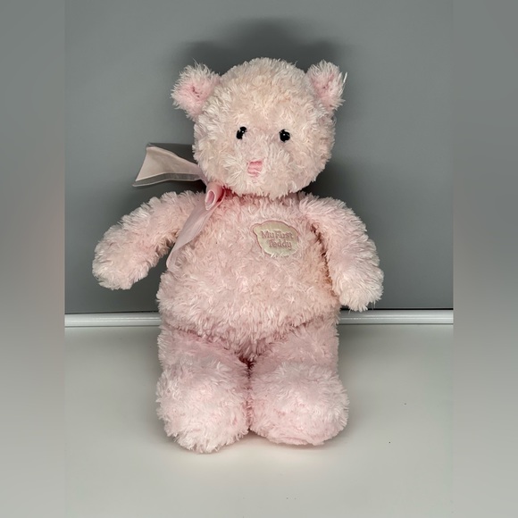 Gund Baby My First Teddy Bear Pink Plush Stuffed Animal 58617 Sewn Eyes 14” - Picture 5 of 9